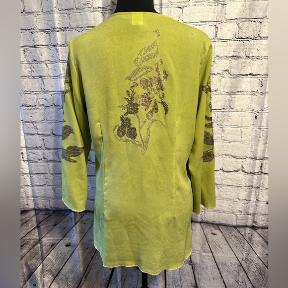 Sharon Young Sheer Sequined Tunic Size S - Picture 2 of 4